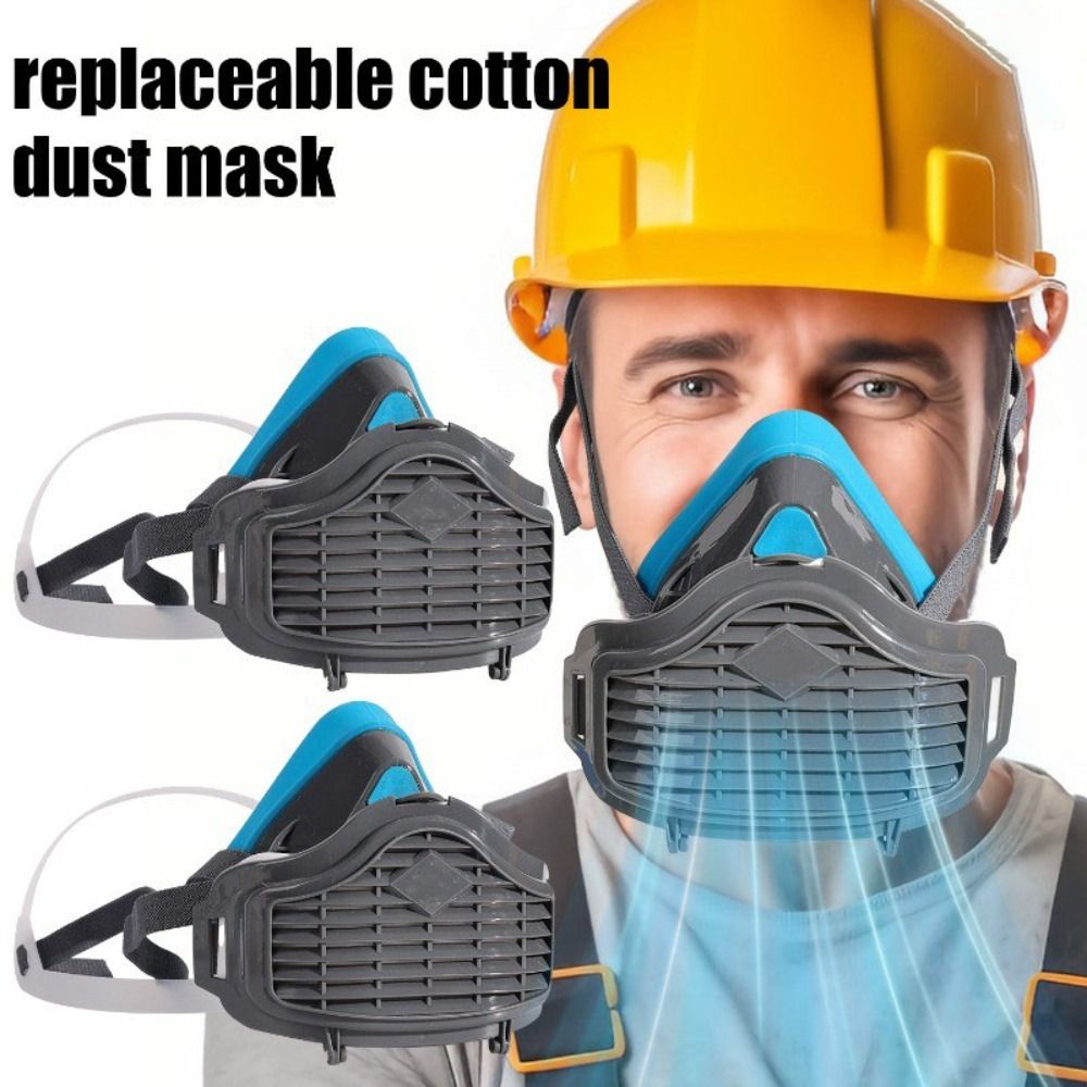 Respirator Half Face - Silicone Dustproof Half Mask Reusable Replaceable