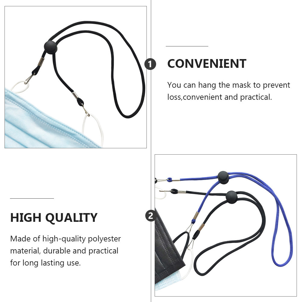 Mask Ear Saver Strap - 10Pcs Anti-Fall Face Mask Lanyard Adjustable