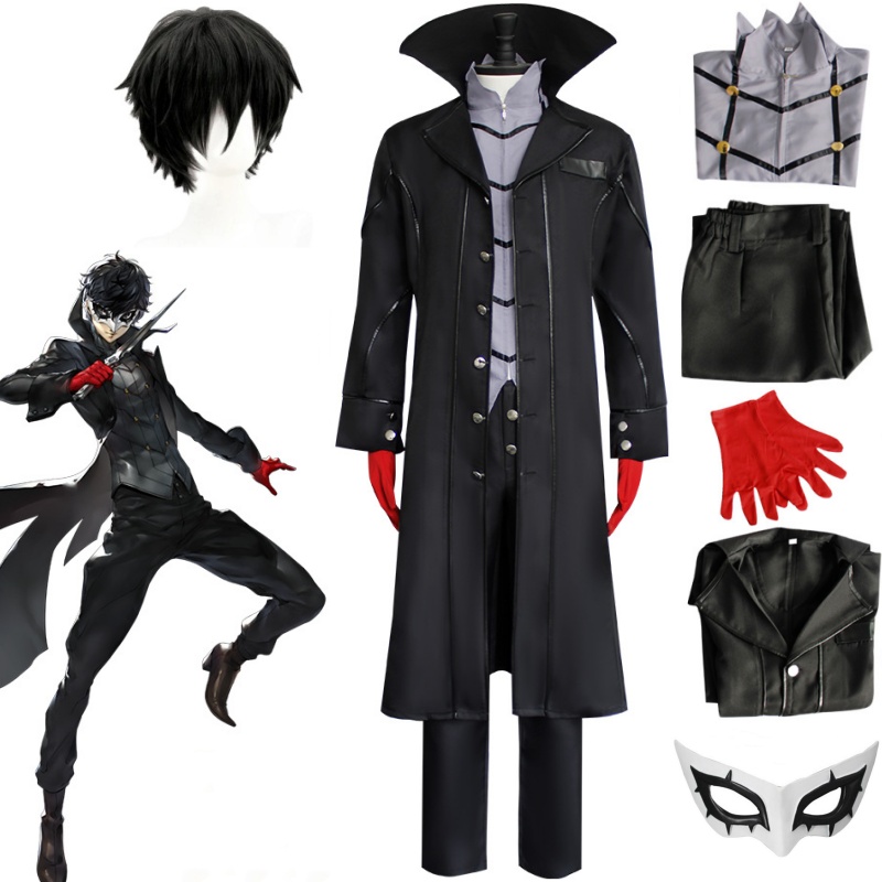 Anime Persona 5 Joker Cosplay  - Black Face Mask Pack ulasan dan harga