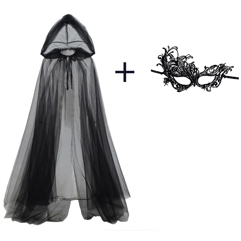 2pcs Set of Black Veil Cape An - Black Face Mask Pack ulasan dan harga