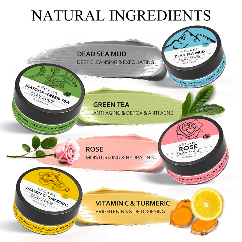 4 Pcs Clay Facial Mask Set Tur - Dust Mask Construction ulasan dan harga