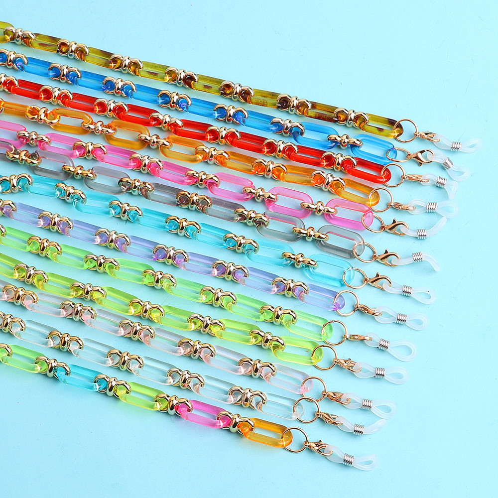 Colorful Transparent Link Acry - Mask Chain Holder ulasan dan harga
