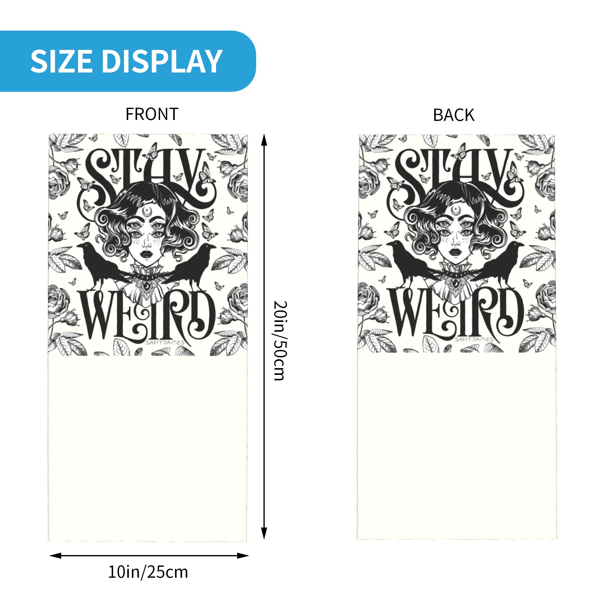 Custom Stay Weird Bandana Neck - Neck Gaiter Face Cover ulasan dan harga