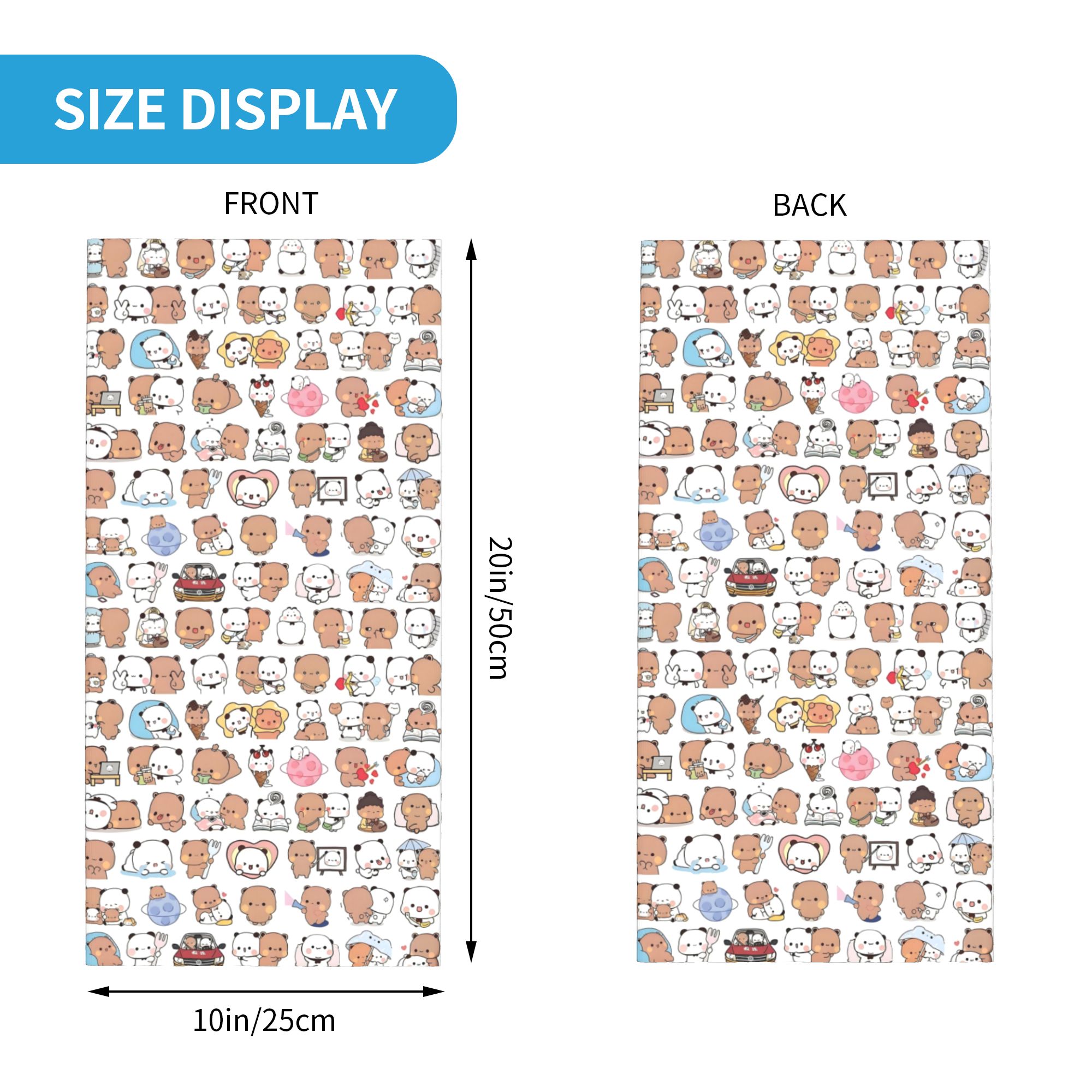Custom Bear Cartoon Peach And  - Neck Gaiter Face Cover ulasan dan harga