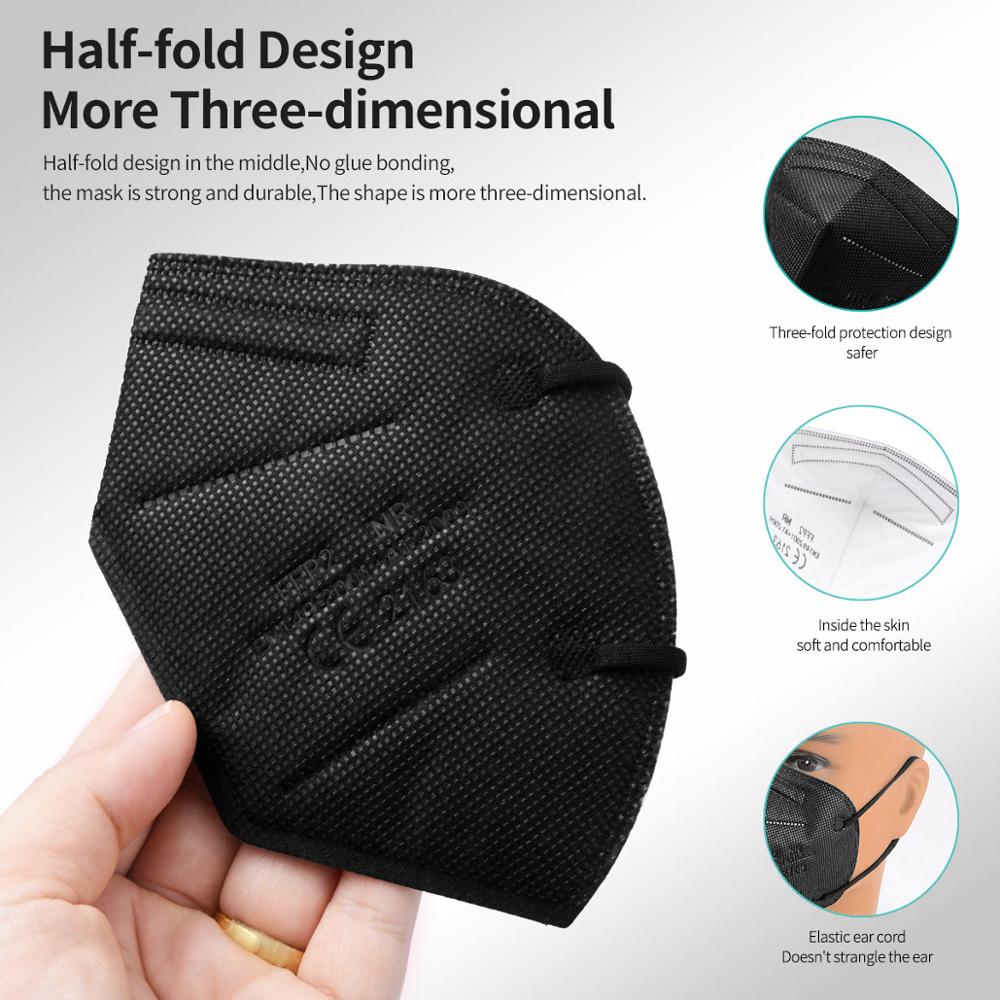 10-100Pcs FFP2 Masks KN95 Masc - Kn95 Respirator Mask ulasan dan harga