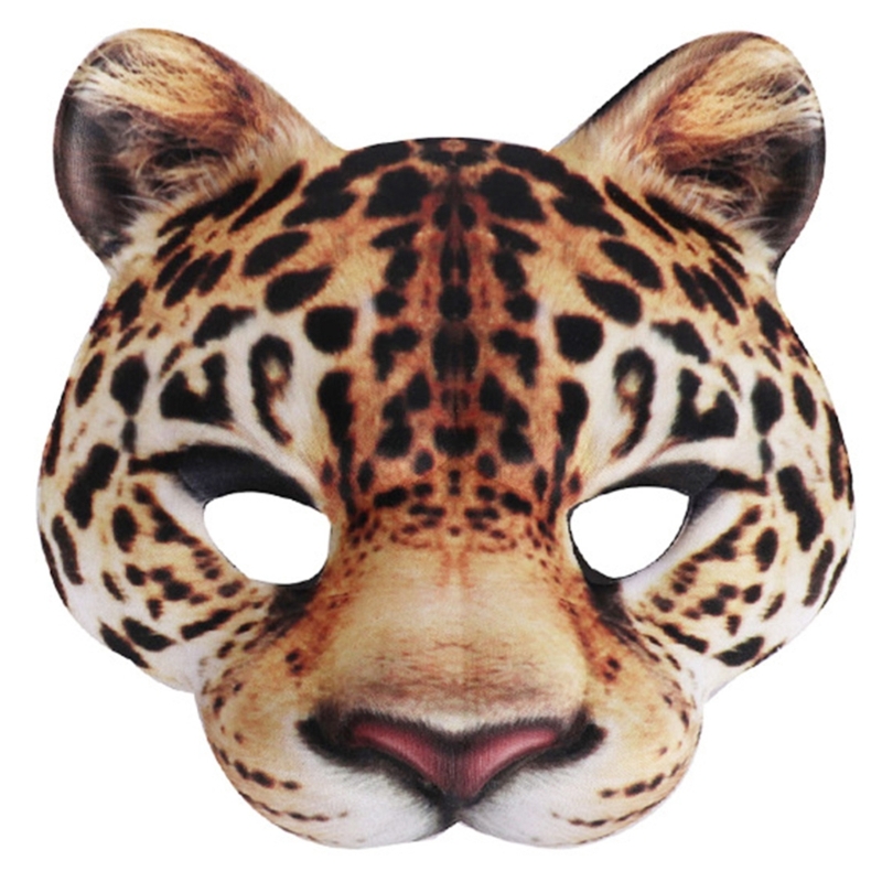 Leopard Mask Party Mask Dress  - Respirator Half Face ulasan dan harga