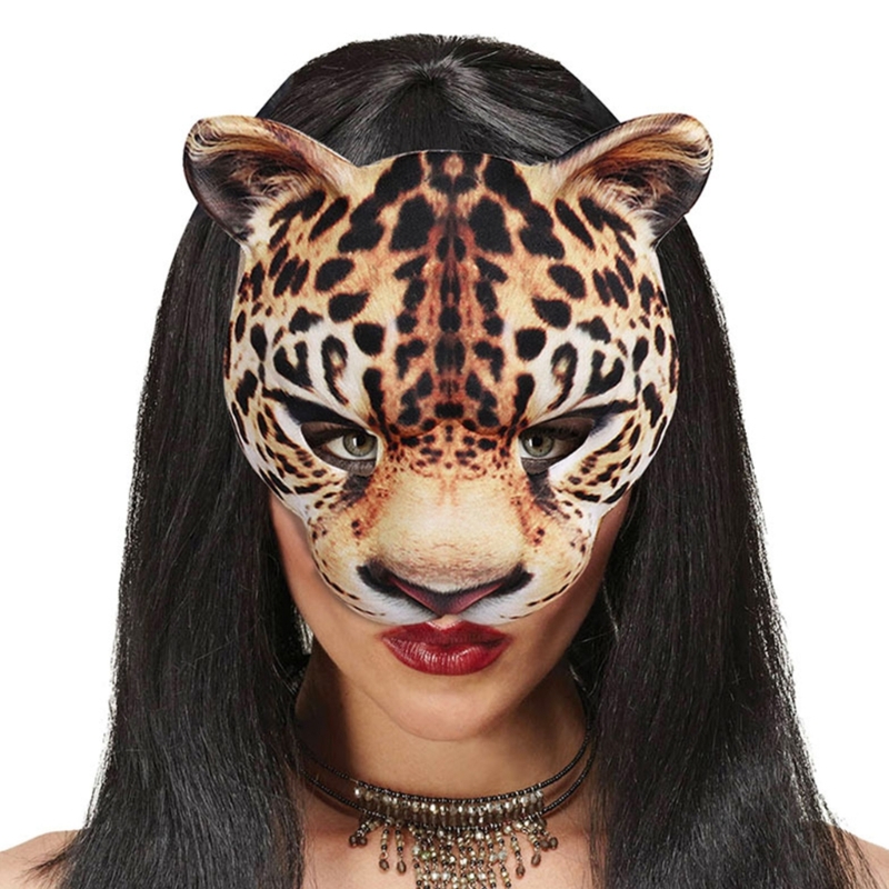 Leopard Mask Party Mask Dress  - Respirator Half Face ulasan dan harga