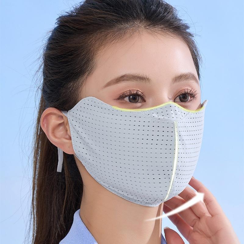 UV Protection Ice Silk Mask Br - Sports Mask Breathable ulasan dan harga