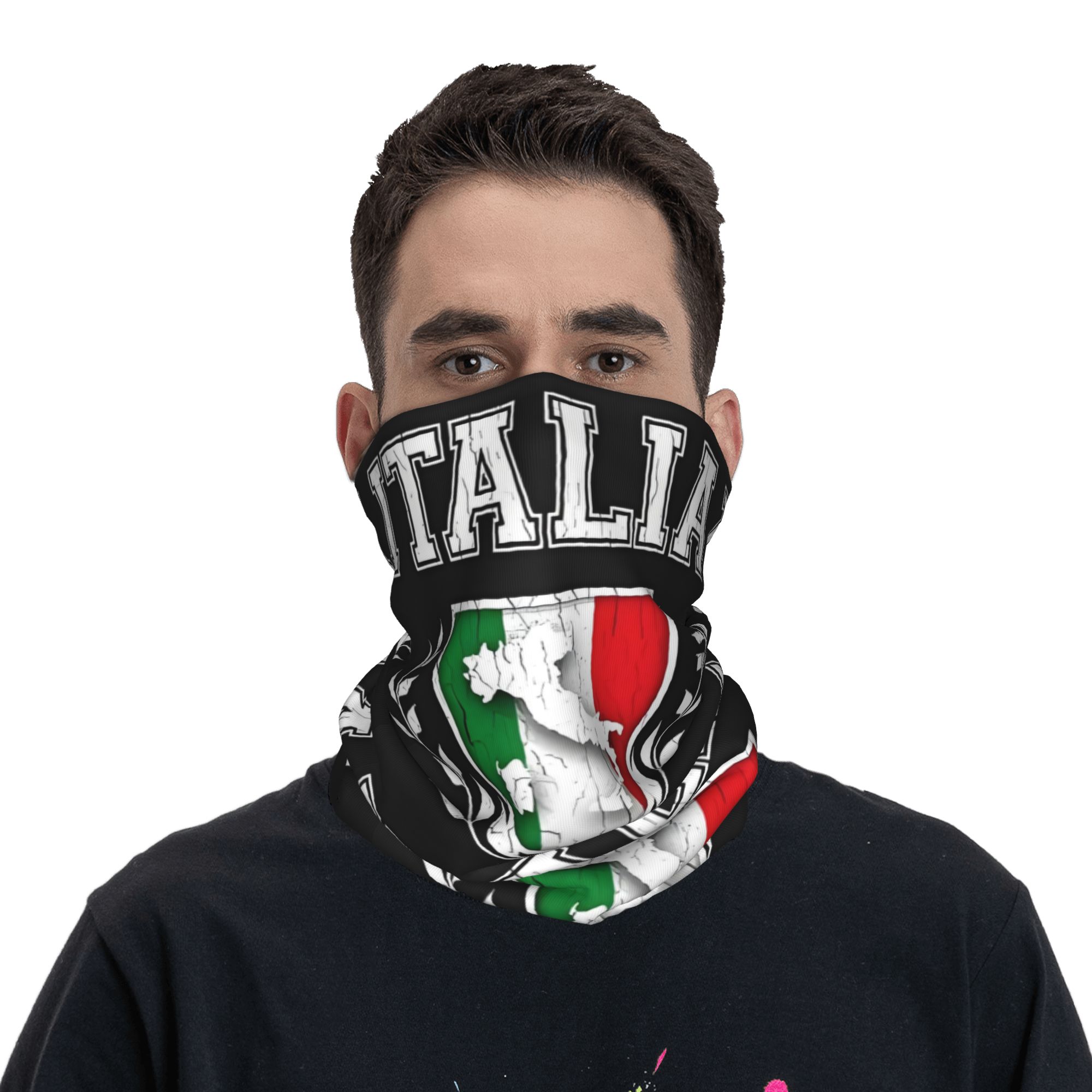 Custom Italy Flag Bandana Neck - Neck Gaiter Face Cover ulasan dan harga