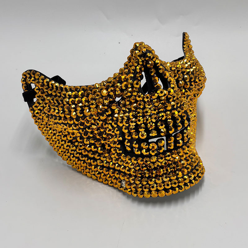 Rhinestone Half Skull Mask for - Respirator Half Face ulasan dan harga