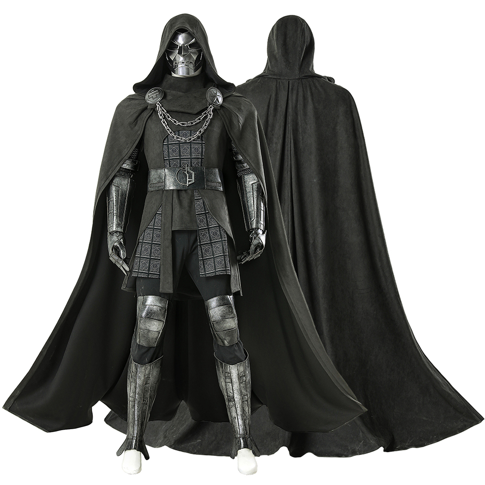 New Doctor Doom Cosplay Costum - Black Face Mask Pack ulasan dan harga