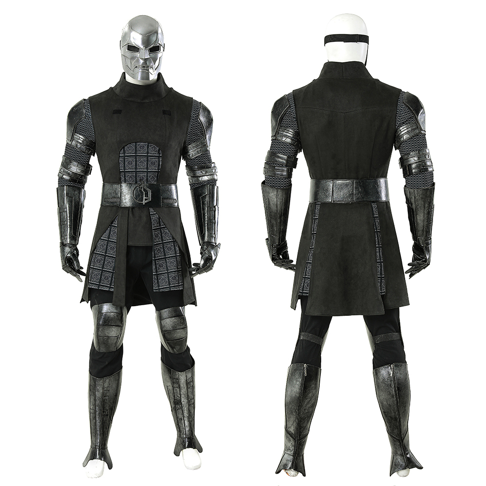 New Doctor Doom Cosplay Costum - Black Face Mask Pack ulasan dan harga
