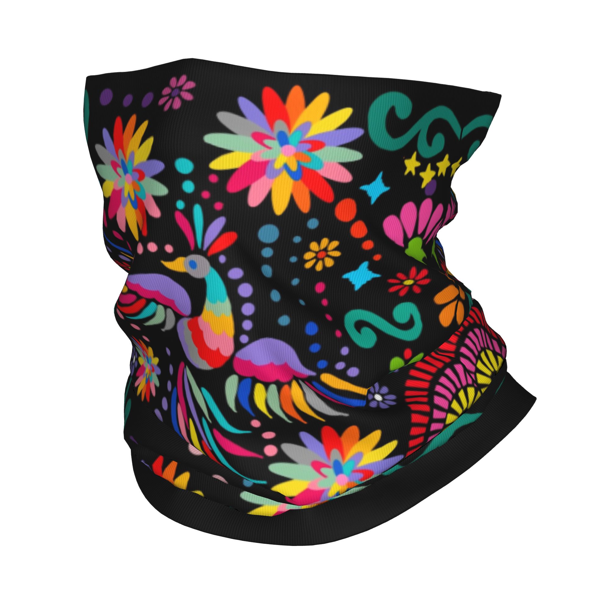Custom Mexican Floral Flower T - Neck Gaiter Face Cover ulasan dan harga