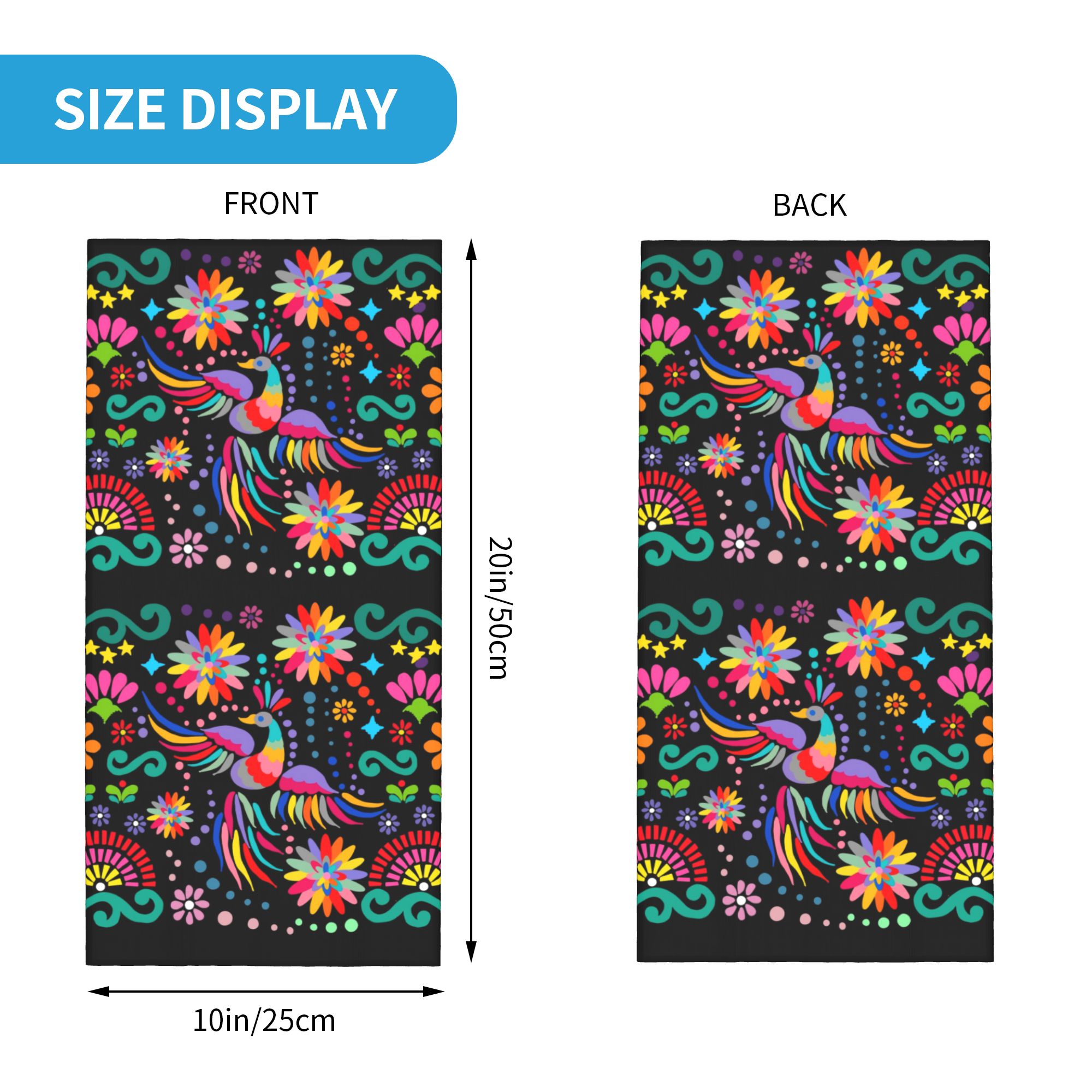 Custom Mexican Floral Flower T - Neck Gaiter Face Cover ulasan dan harga