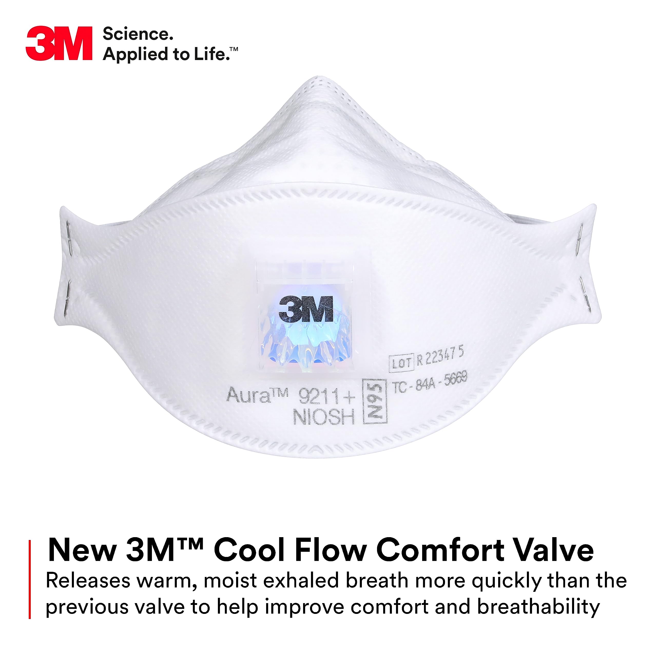 3M Aura 9211+ Particulate Resp - Kn95 Respirator Mask ulasan dan harga