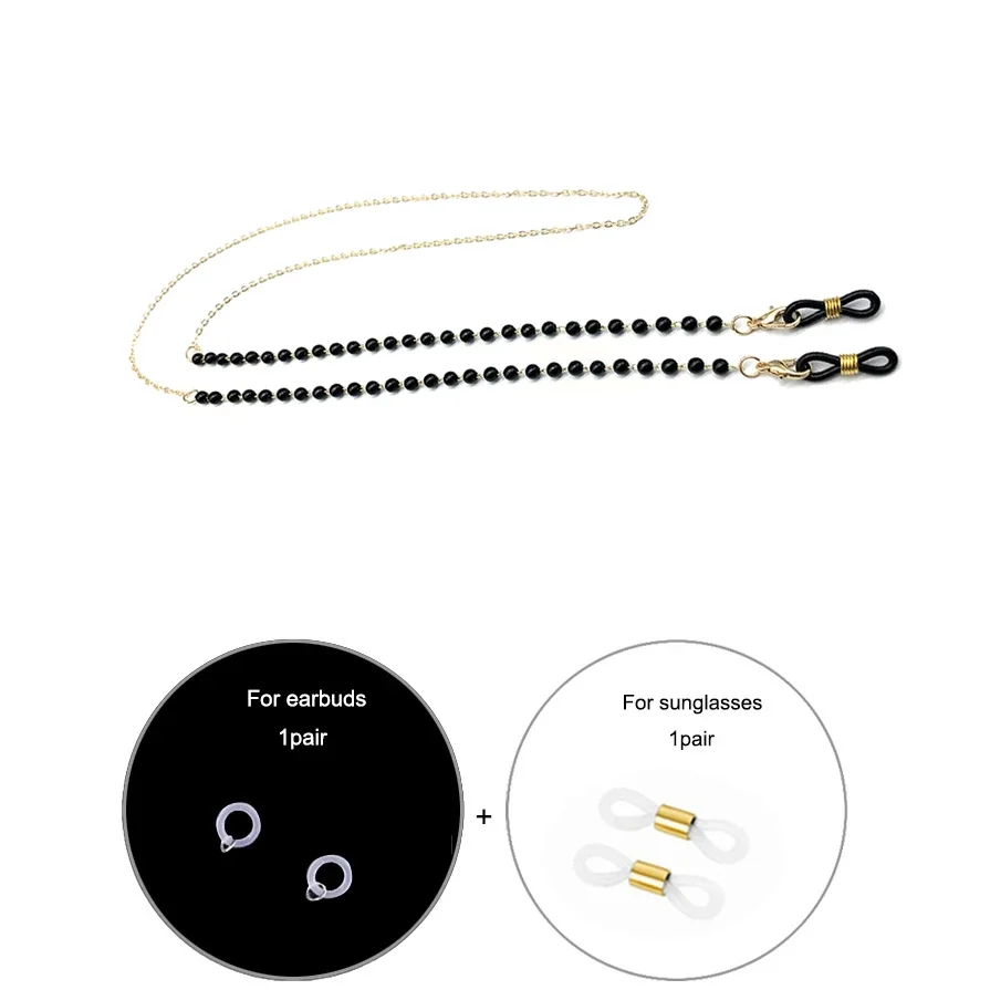 Crystal Beaded Chain for Mask  - Mask Chain Holder ulasan dan harga