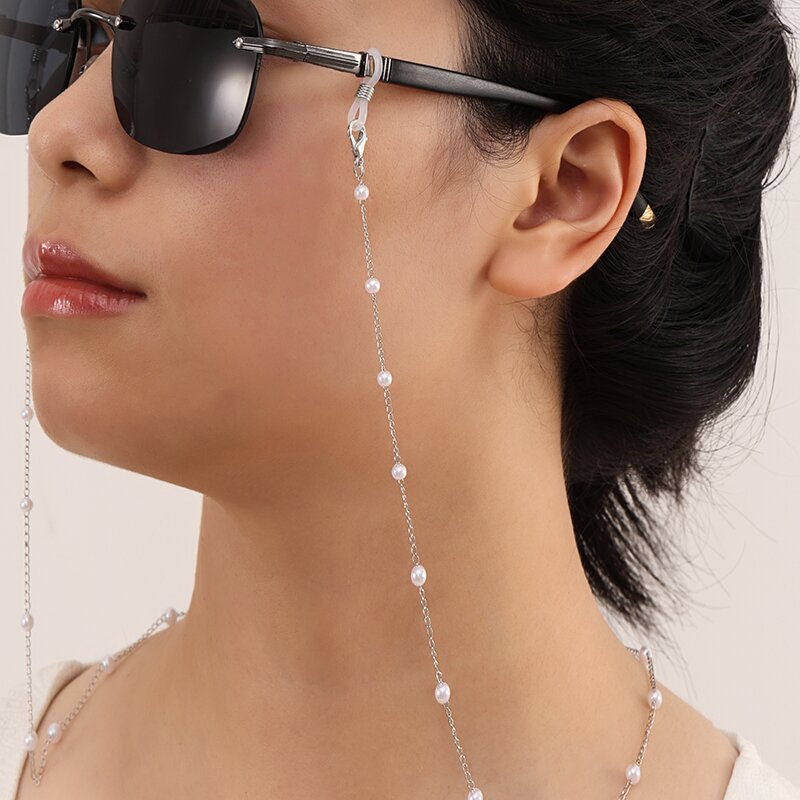 Crystal Beaded Chain for Mask  - Mask Chain Holder ulasan dan harga
