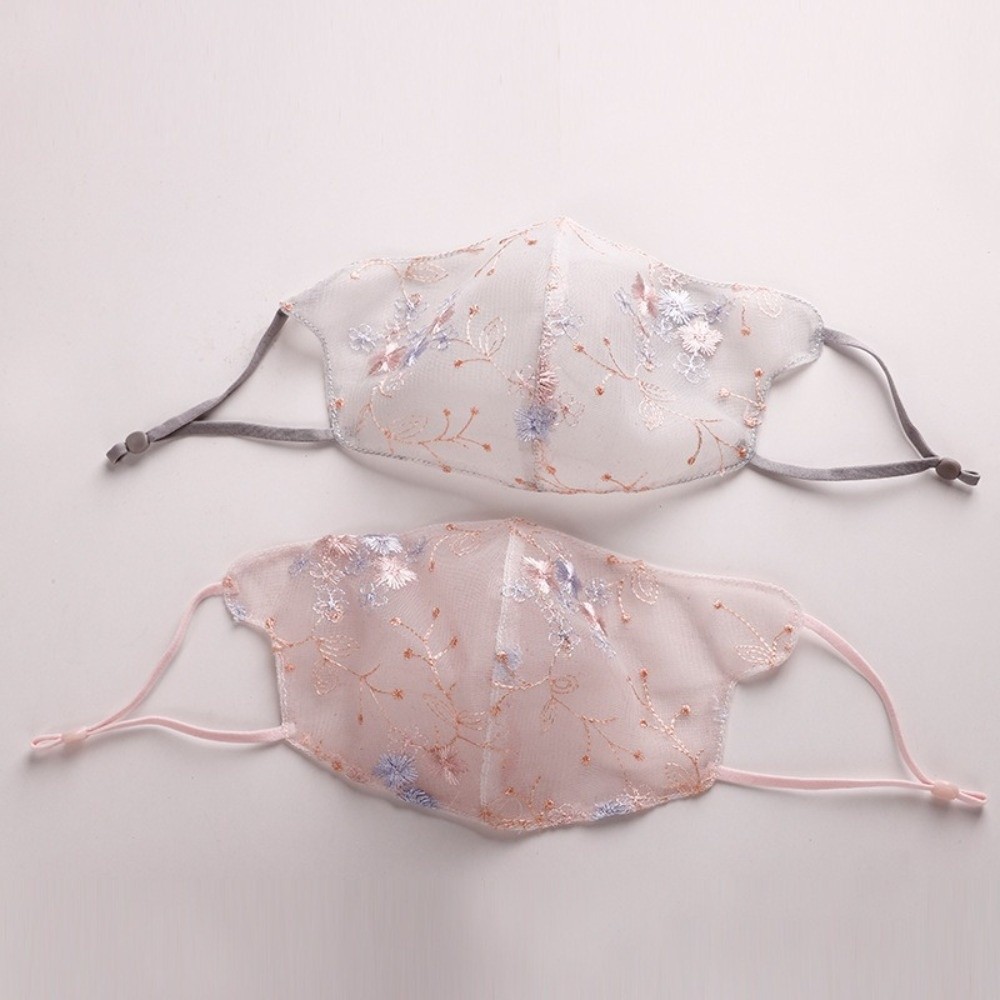 Classical Embroider Flower Vei - Cloth Face Mask Washable ulasan dan harga