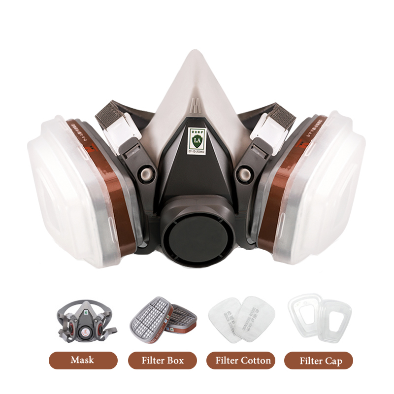 Half Face 6200 Dust Gas Mask C - Face Mask Storage Box ulasan dan harga