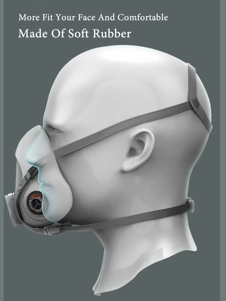Half Face 6200 Dust Gas Mask C - Face Mask Storage Box ulasan dan harga