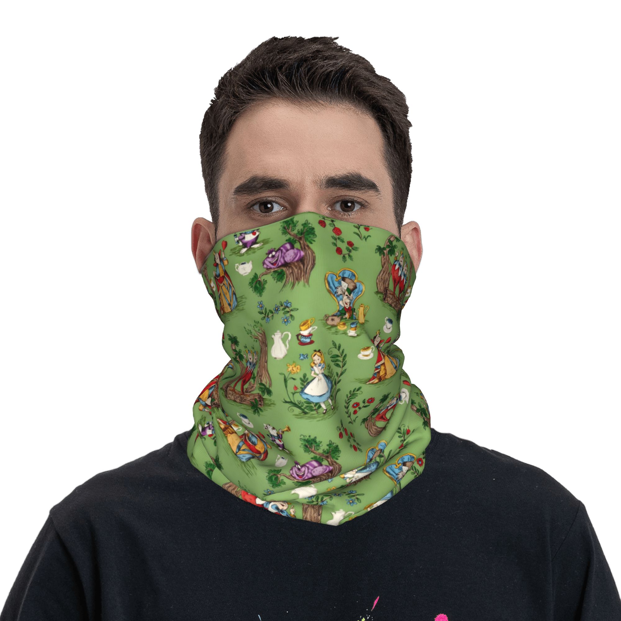 Custom A-Alice in W-Wonderland - Neck Gaiter Face Cover ulasan dan harga