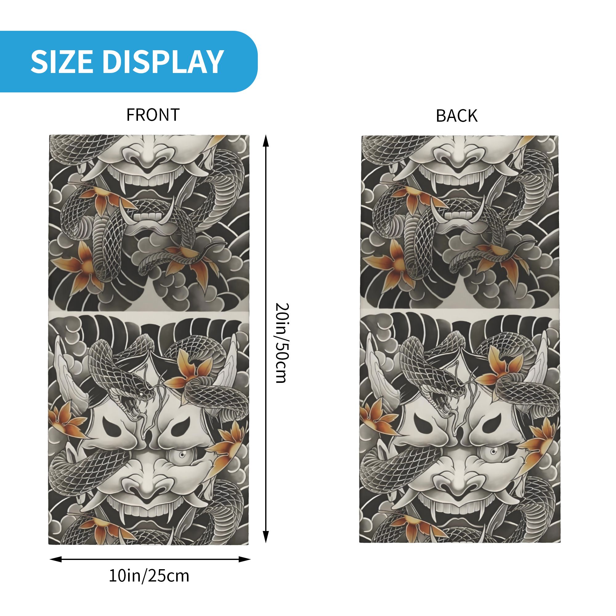 Custom Samurai Oni Demon Banda - Neck Gaiter Face Cover ulasan dan harga