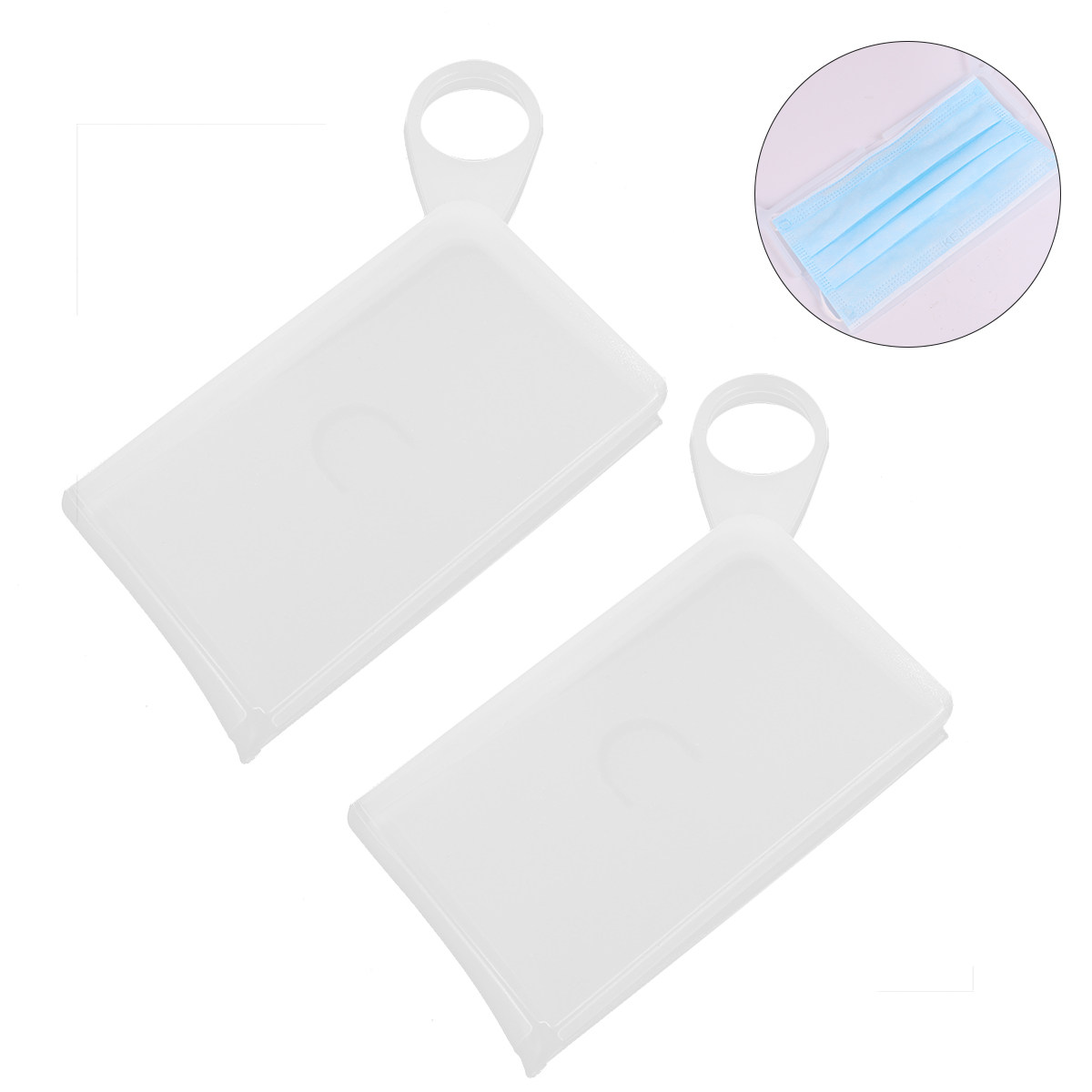 2Pcs Food Grade Silicone Mask  - Face Mask Storage Box ulasan dan harga