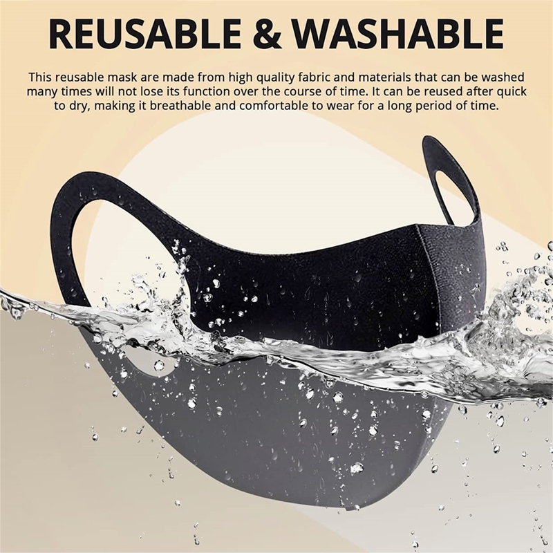 5/10PCS Fashion Solid Earloop  - Cloth Face Mask Washable ulasan dan harga
