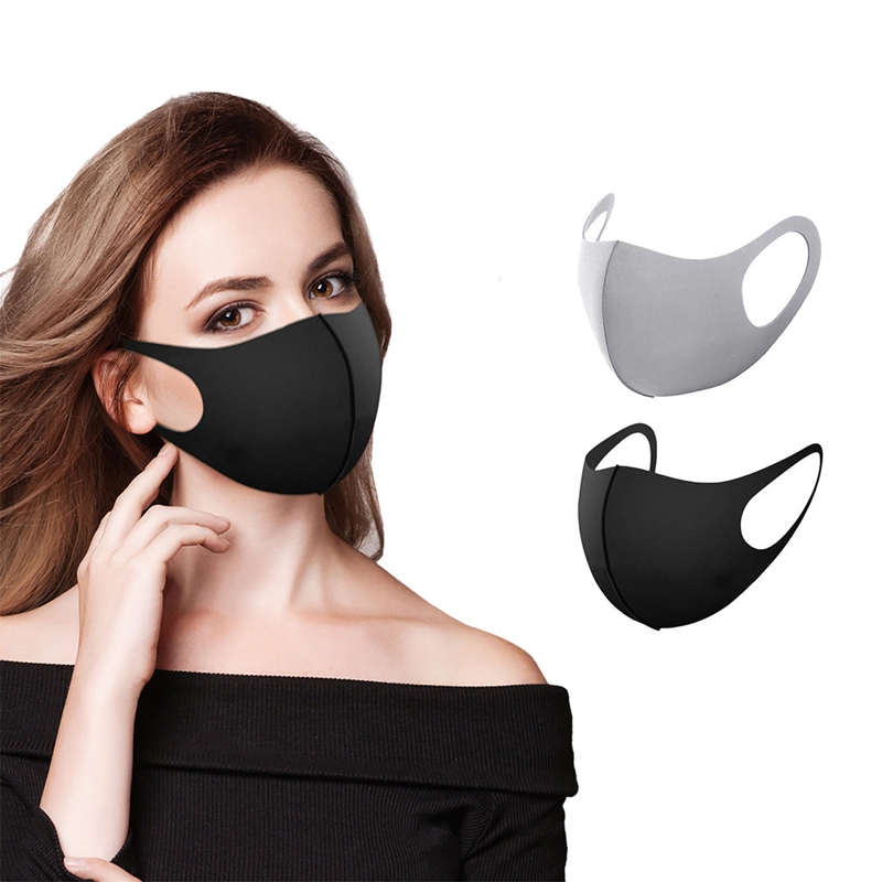 5/10PCS Fashion Solid Earloop  - Cloth Face Mask Washable ulasan dan harga