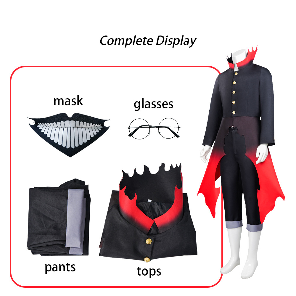 Anime Dandadan Okarun Cosplay  - Black Face Mask Pack ulasan dan harga