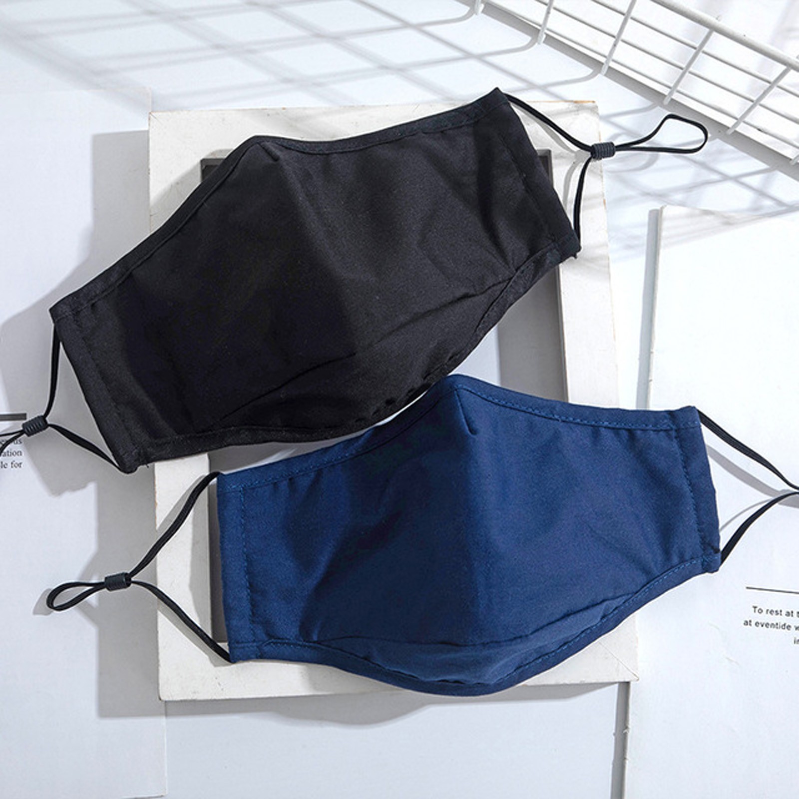 Men and Women Solid Color Faci - Cloth Face Mask Washable ulasan dan harga