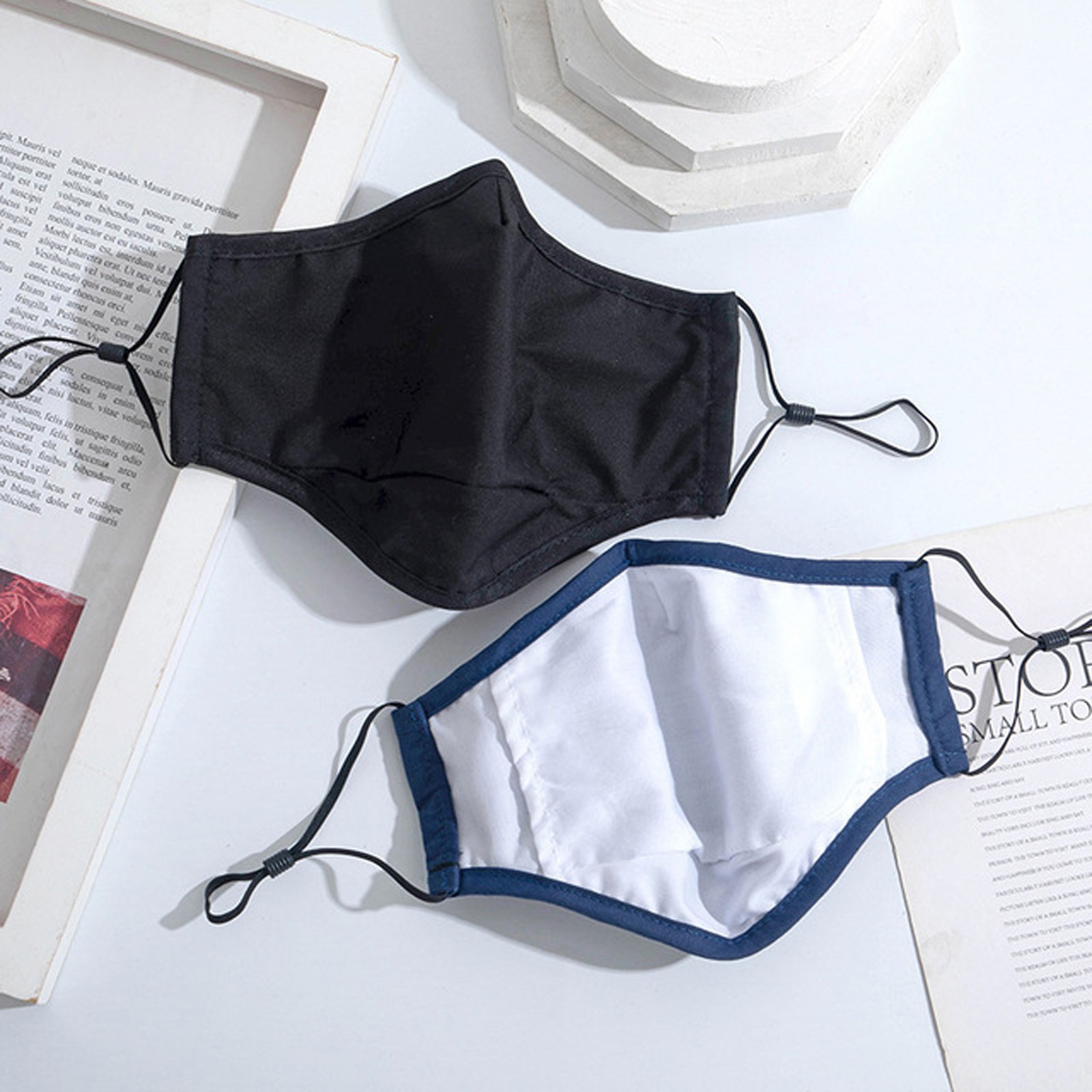 Men and Women Solid Color Faci - Cloth Face Mask Washable ulasan dan harga