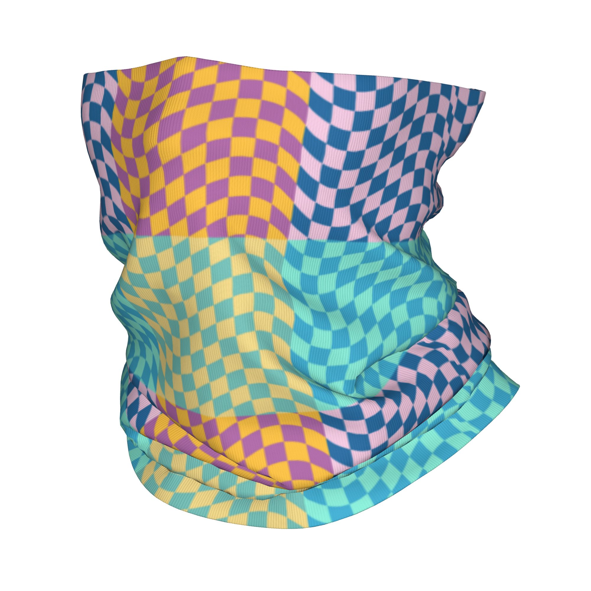 Custom Colored Checkered Banda - Neck Gaiter Face Cover ulasan dan harga