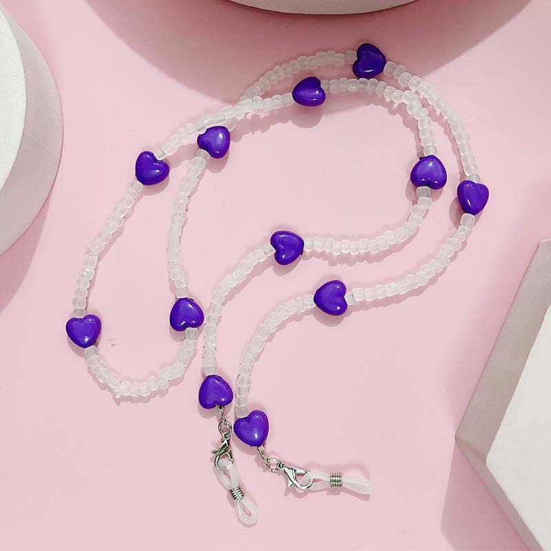Trendy Peach Heart Anti Slip R - Mask Chain Holder ulasan dan harga